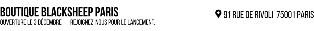 Boutique BLACKSHEEP Paris – ouverture le 3 décembre