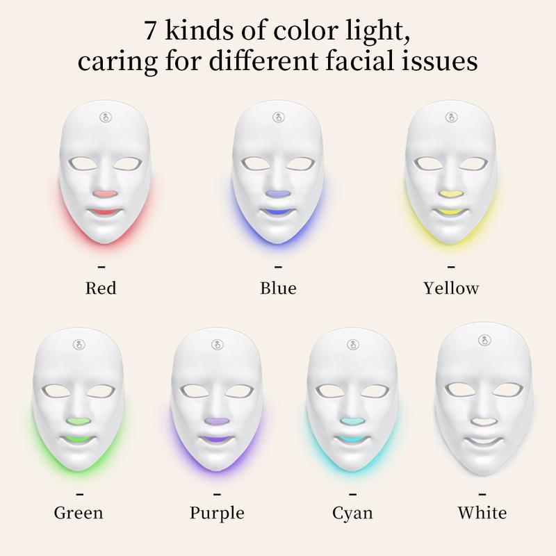 7-Color LED Light Therapy Facial Mask - Anti-Aging Skin Care
