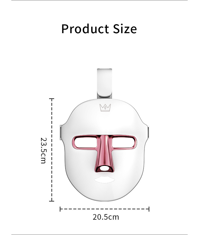 Mascarilla facial de terapia de luz LED - Rejuvenecimiento de la piel con 7 colores