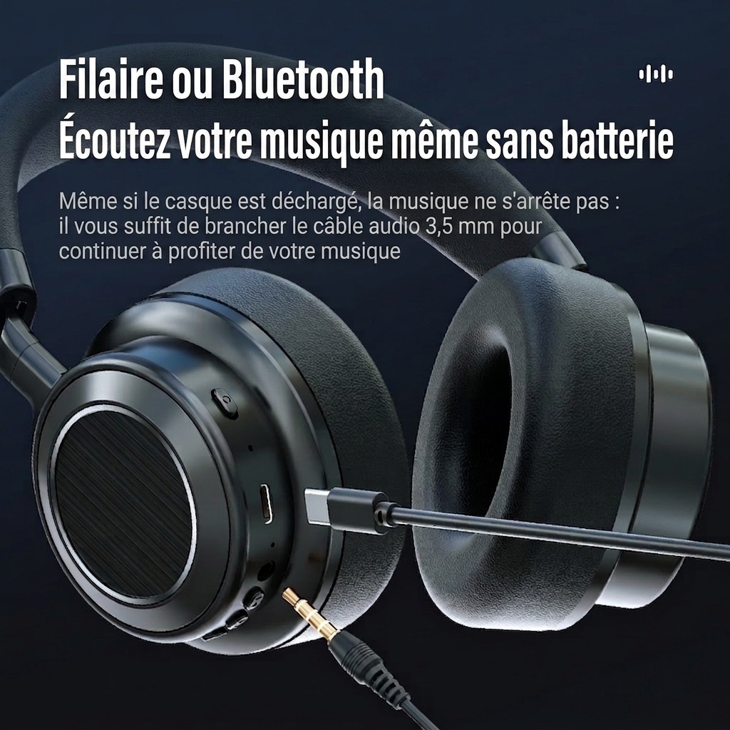 Casque sans fil à réduction de bruit - Bluetooth 6.0