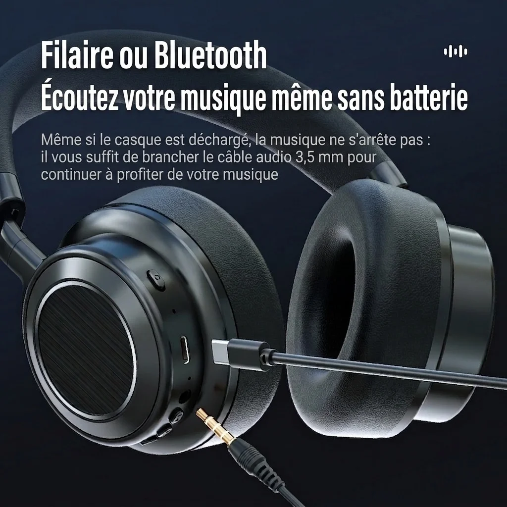 Casque sans fil à réduction de bruit - Bluetooth 6.0