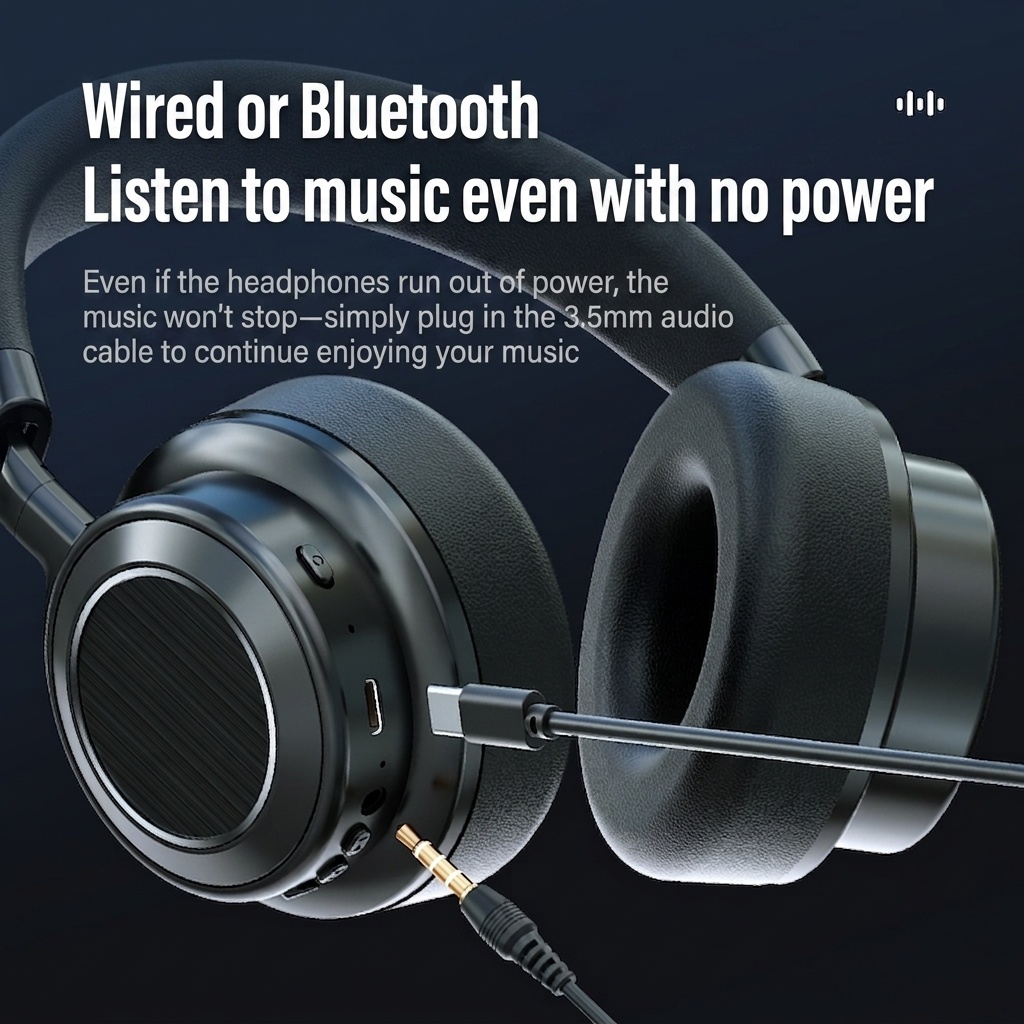 Wireless Noise-Cancelling Headphones - Bluetooth 6.0