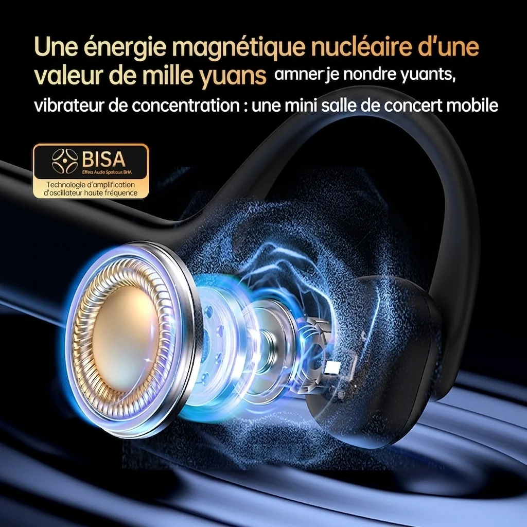 Écouteurs de natation à conduction osseuse étanches IPX8, 32 Go