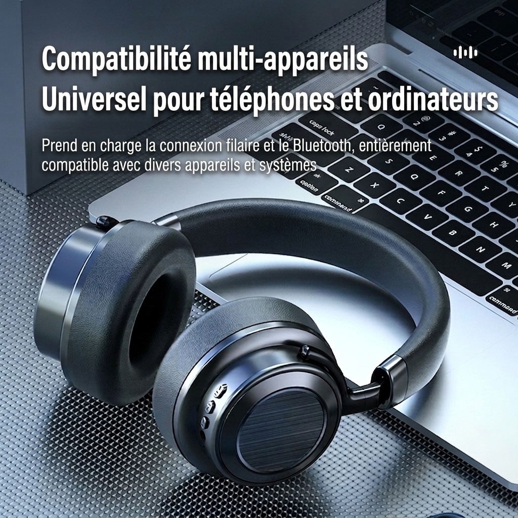 Casque sans fil à réduction de bruit - Bluetooth 6.0