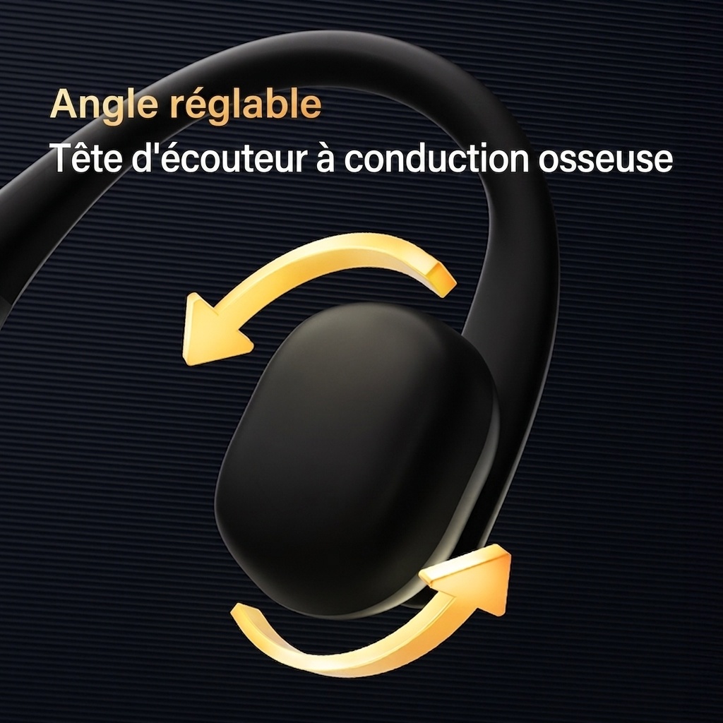 Écouteurs de natation à conduction osseuse étanches IPX8, 32 Go