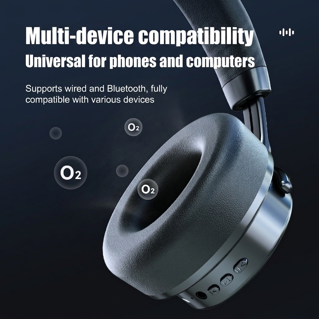 Wireless Noise-Cancelling Headphones - Bluetooth 6.0
