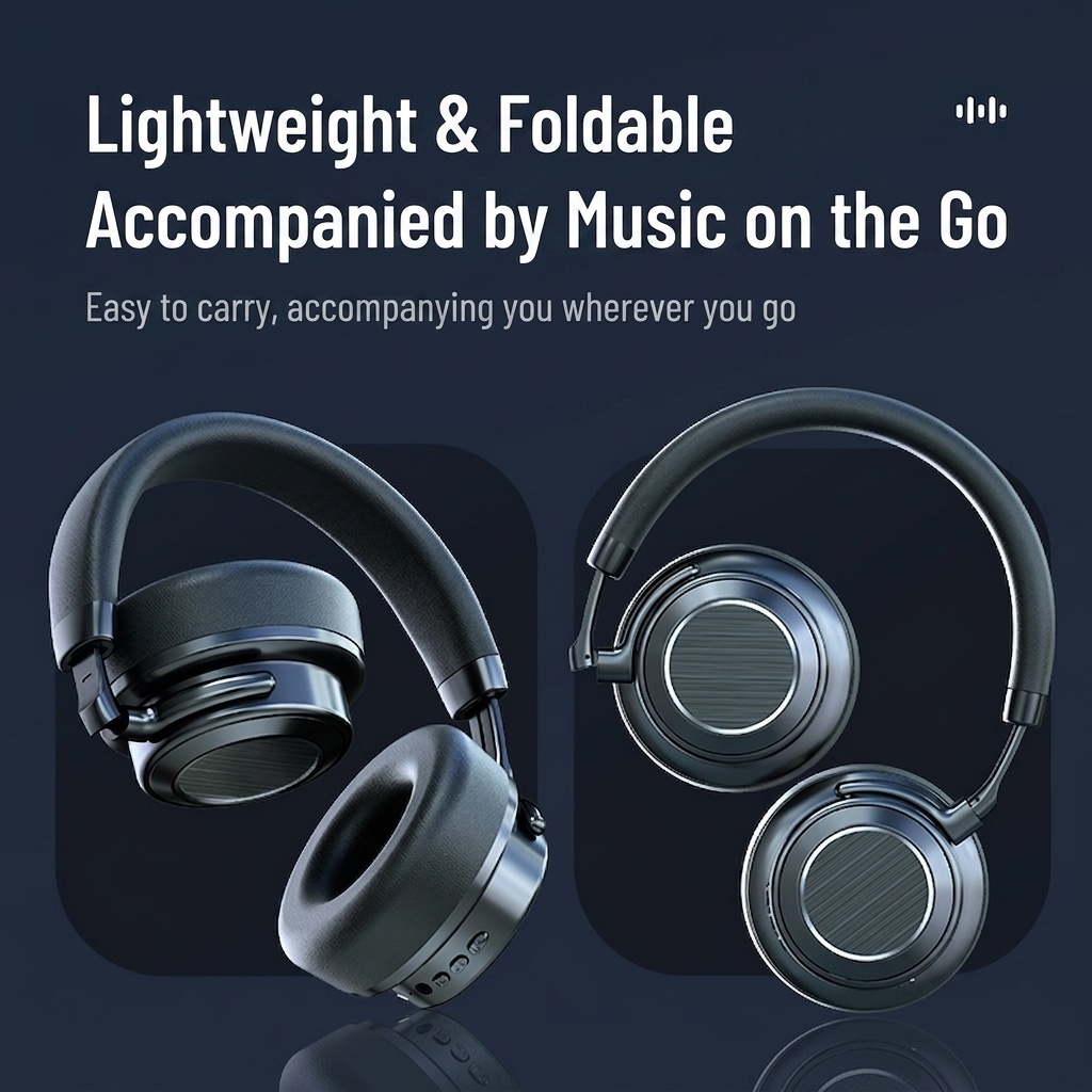 Wireless Noise-Cancelling Headphones - Bluetooth 6.0