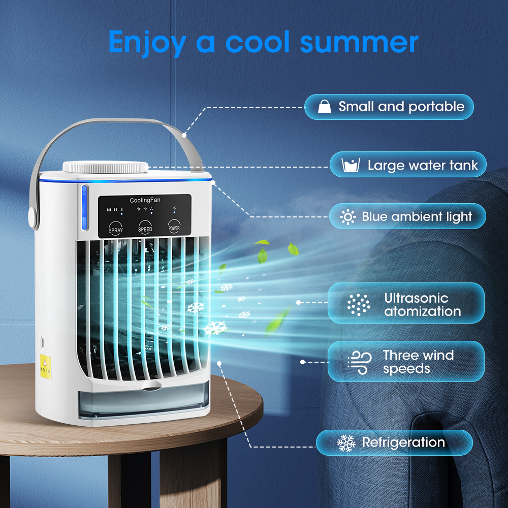 Tragbarer Mini-Tischventilator – USB-betriebener persönlicher Luftkühler
