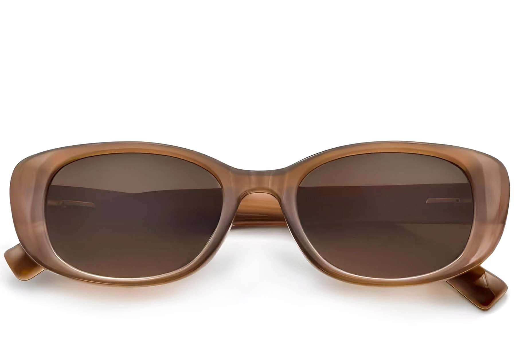 BS0406-0695_Brown_Oval_TR90_Sunglasses_front
