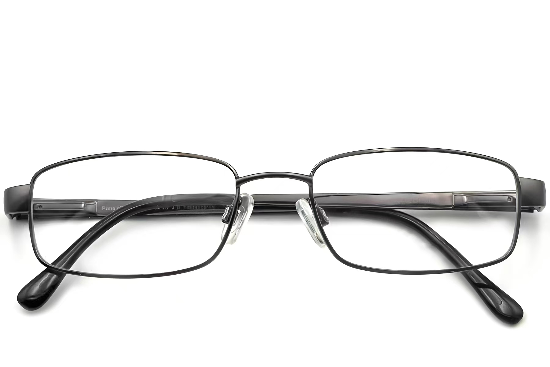 BS2012-0428_Grey_Rectangular_Metal_Glasses_front