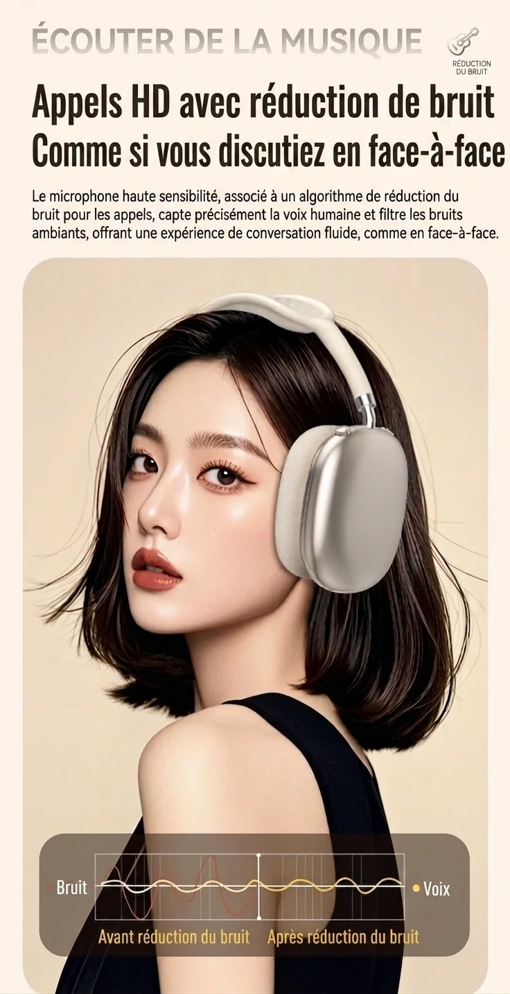 Casque sans fil STN-01 - Son Hi-Fi Bluetooth 5.4