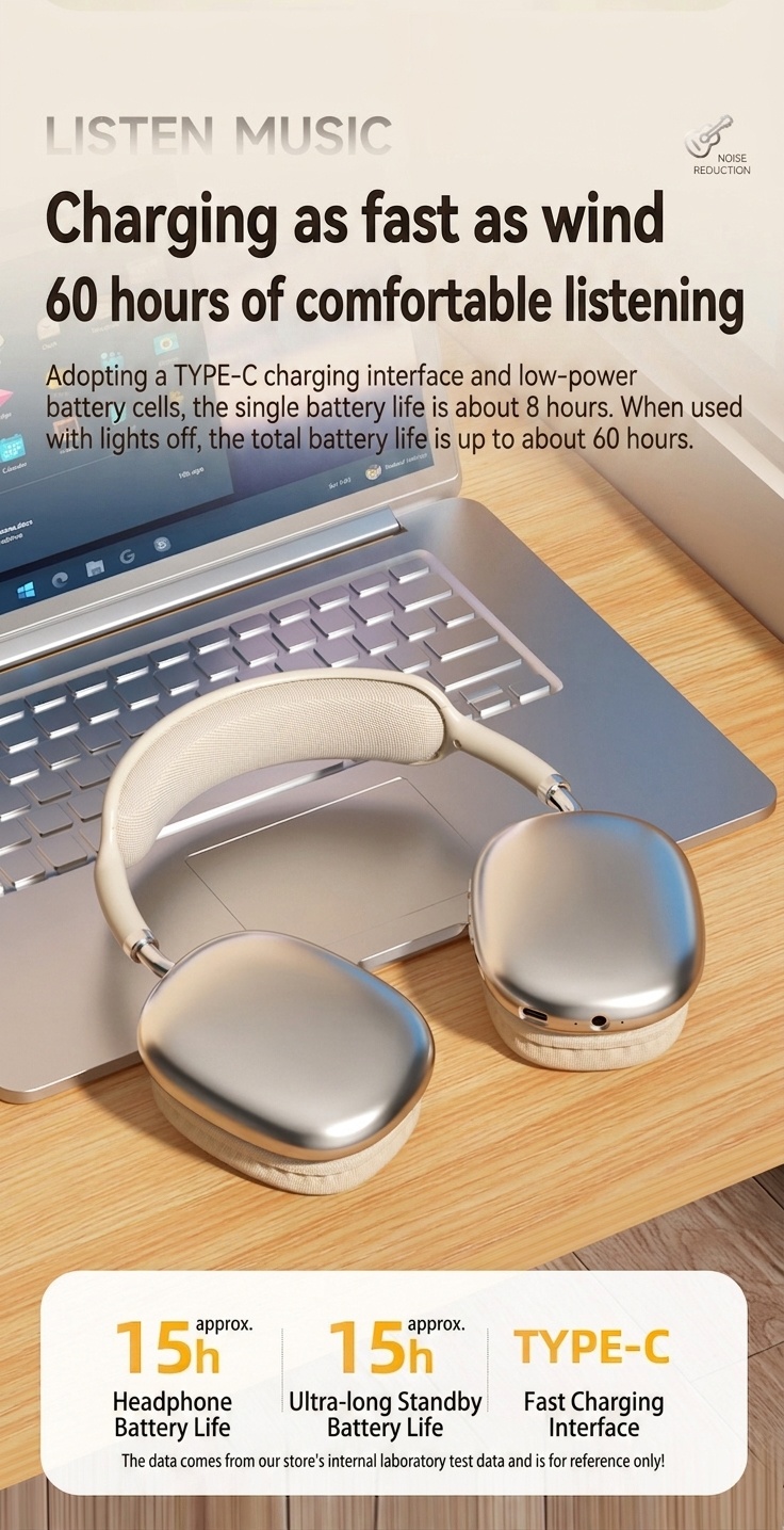 STN-01 Wireless Bluetooth Headphones with ANC & Hi-Fi Audio