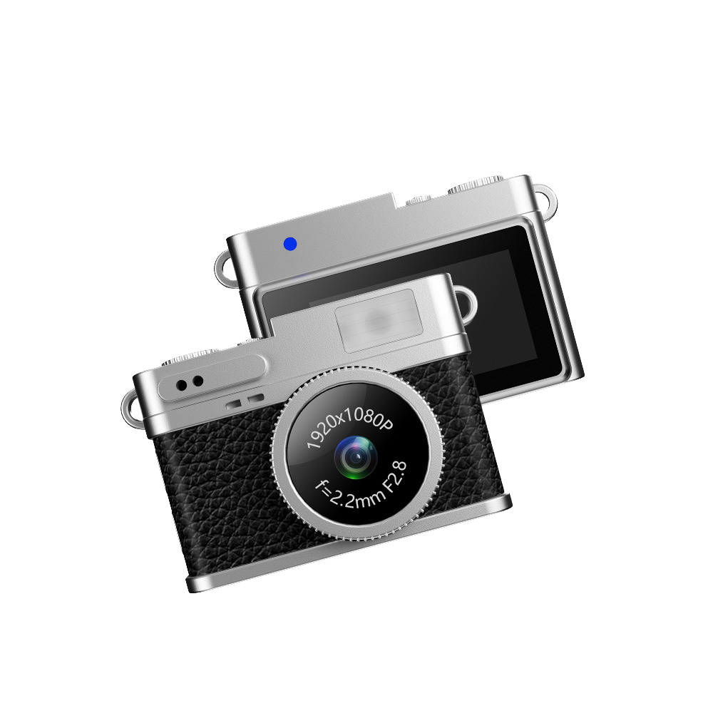 Mini Retro Digital Camera Keychain 1080P HD Video Recorder, Ultra-Compact Vintage Design