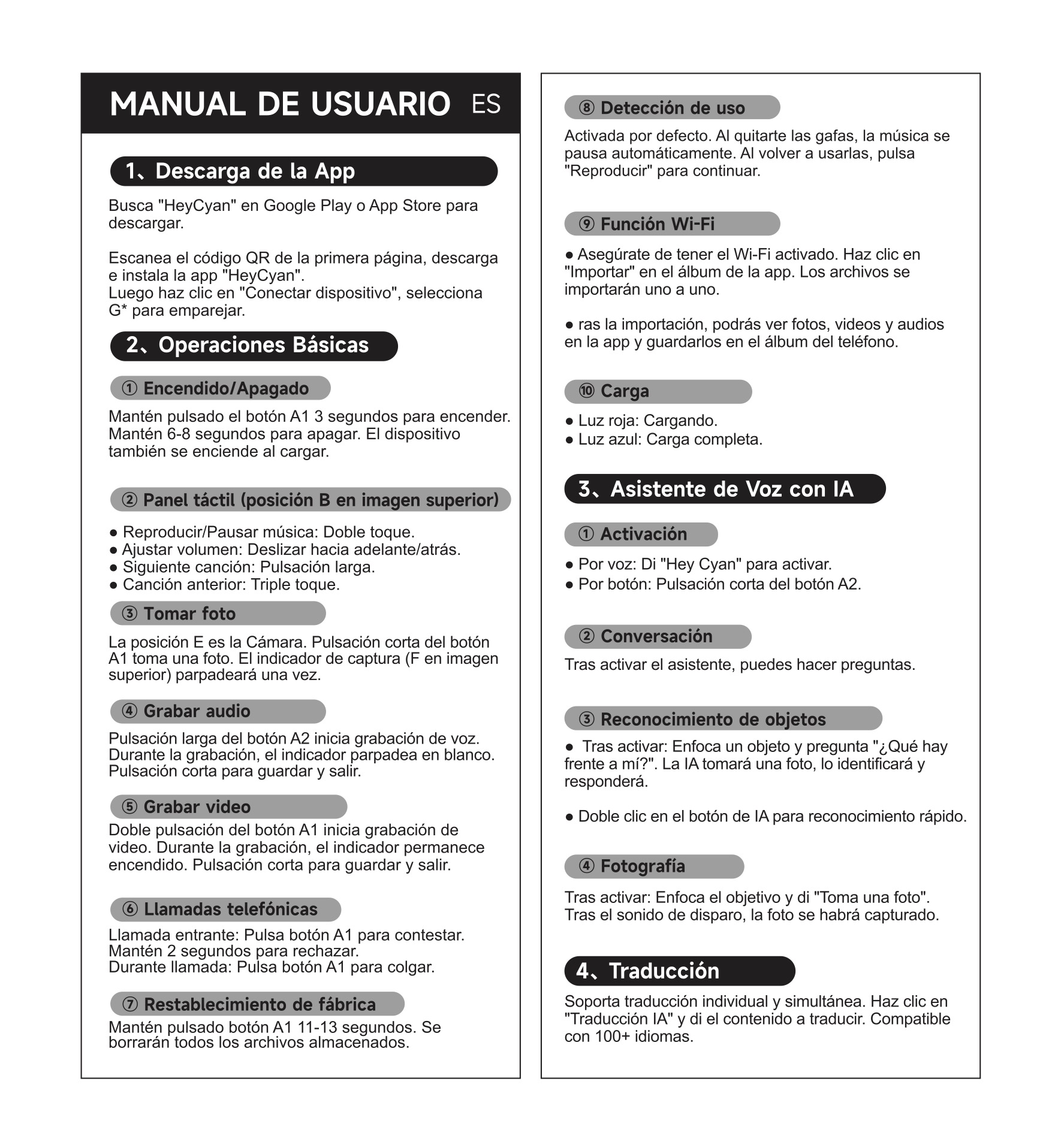 0705-smart-ai-glasses-manual-es