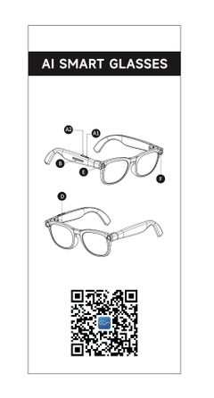 G2 Rectangular Black TR90 Smart AI Sunglasses #BS0705-0001