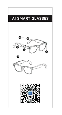 G2 Rectangular Matte Grey TR90 Smart AI Glasses #BS705-0012