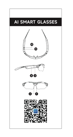Occhiali da sole intelligenti G11 arancioni in TR90 con intelligenza artificiale #BS0705-0006