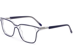 Gafas rectangulares de acetato azul #BS1902-0135