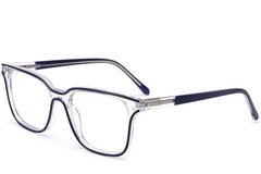 Rechteckige blaue Acetatgläser #BS1902-0135