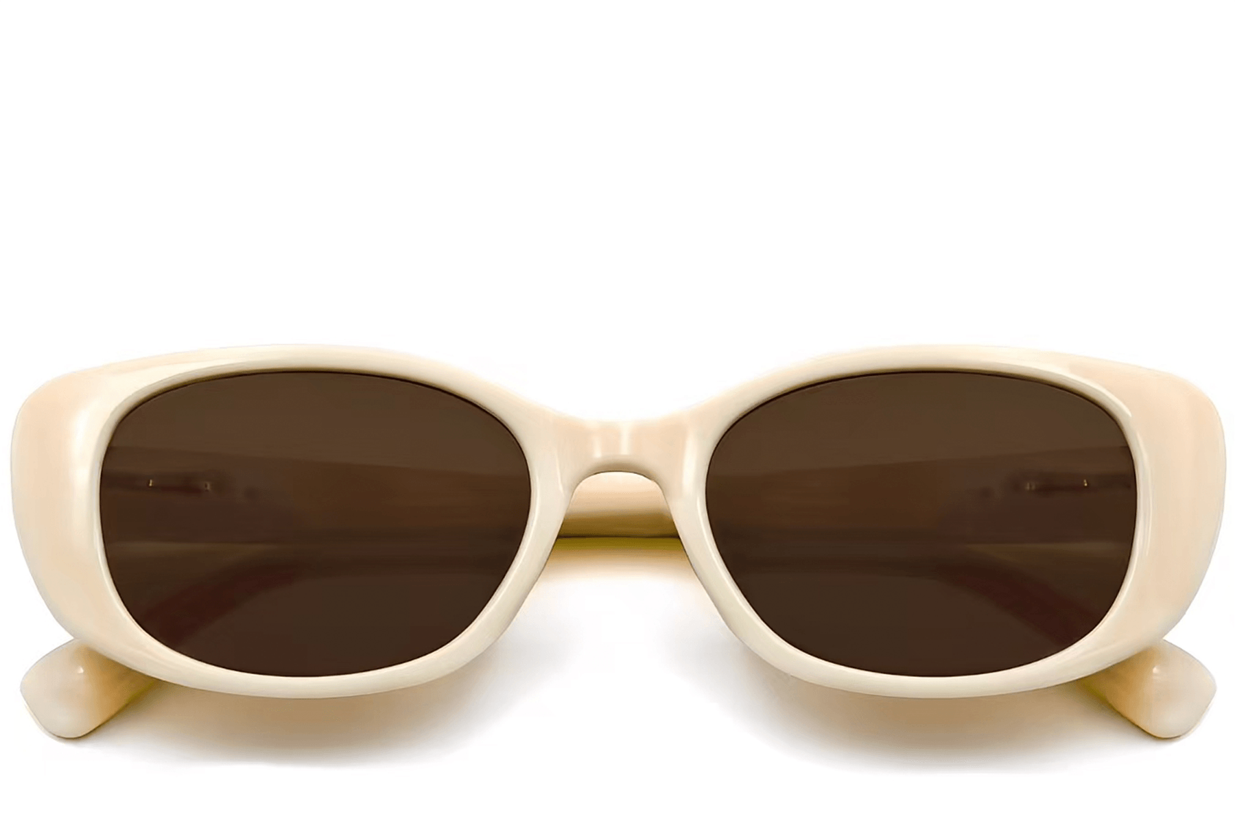 BS0824-0015_Cream_Oval_TR90_Sunglasses_front