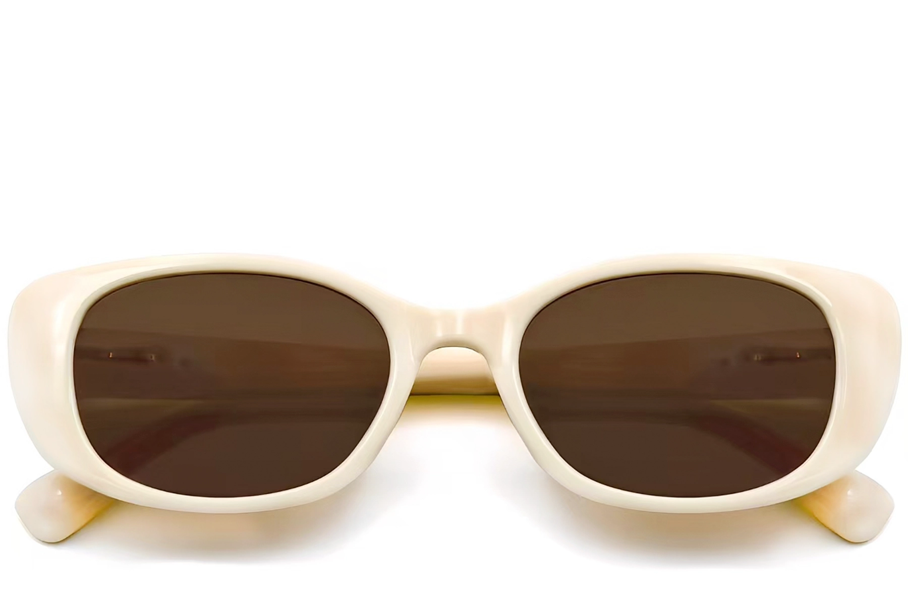 BS0406-0696_Cream_Oval_TR90_Sunglasses_front