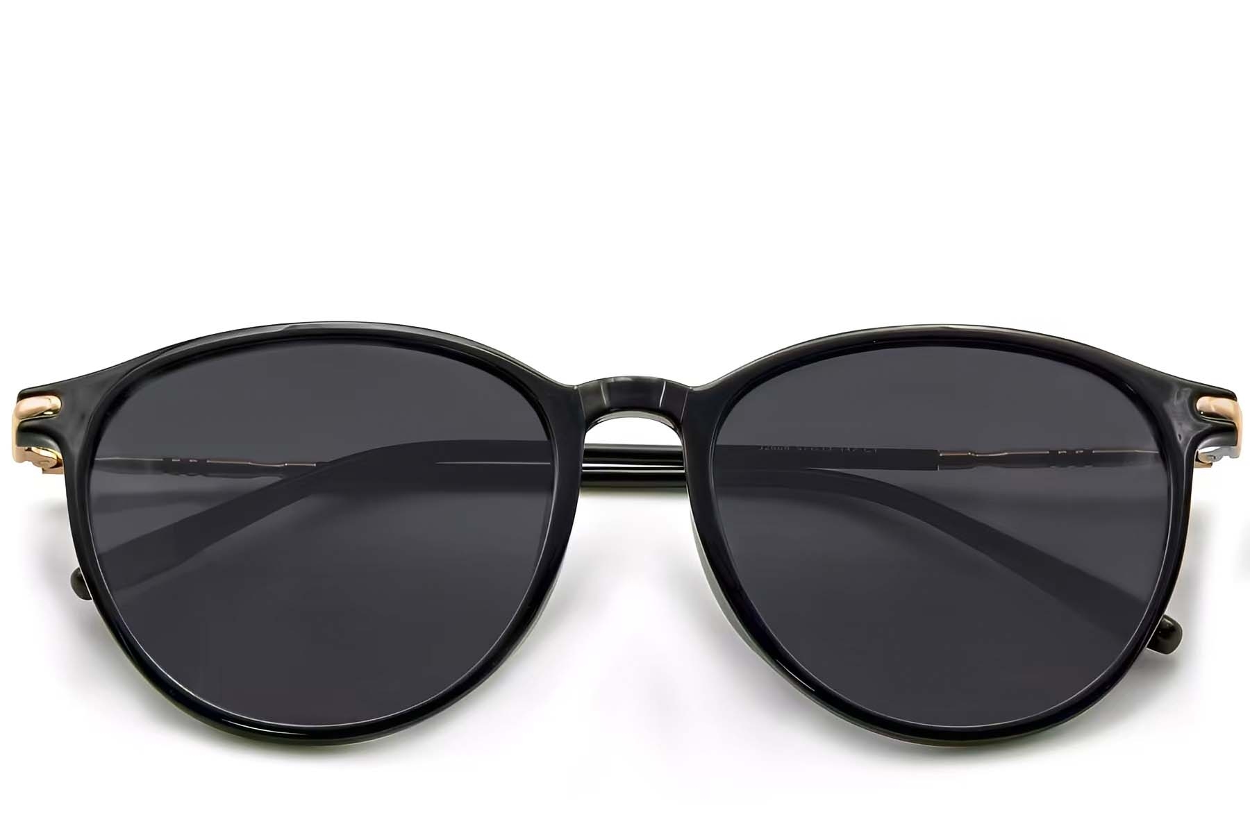 BS0824-0041_Black_Oval_TR90_Sunglasses_front