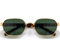 BS0824-0068_Golden_Geometric_Metal_Sunglasses_front