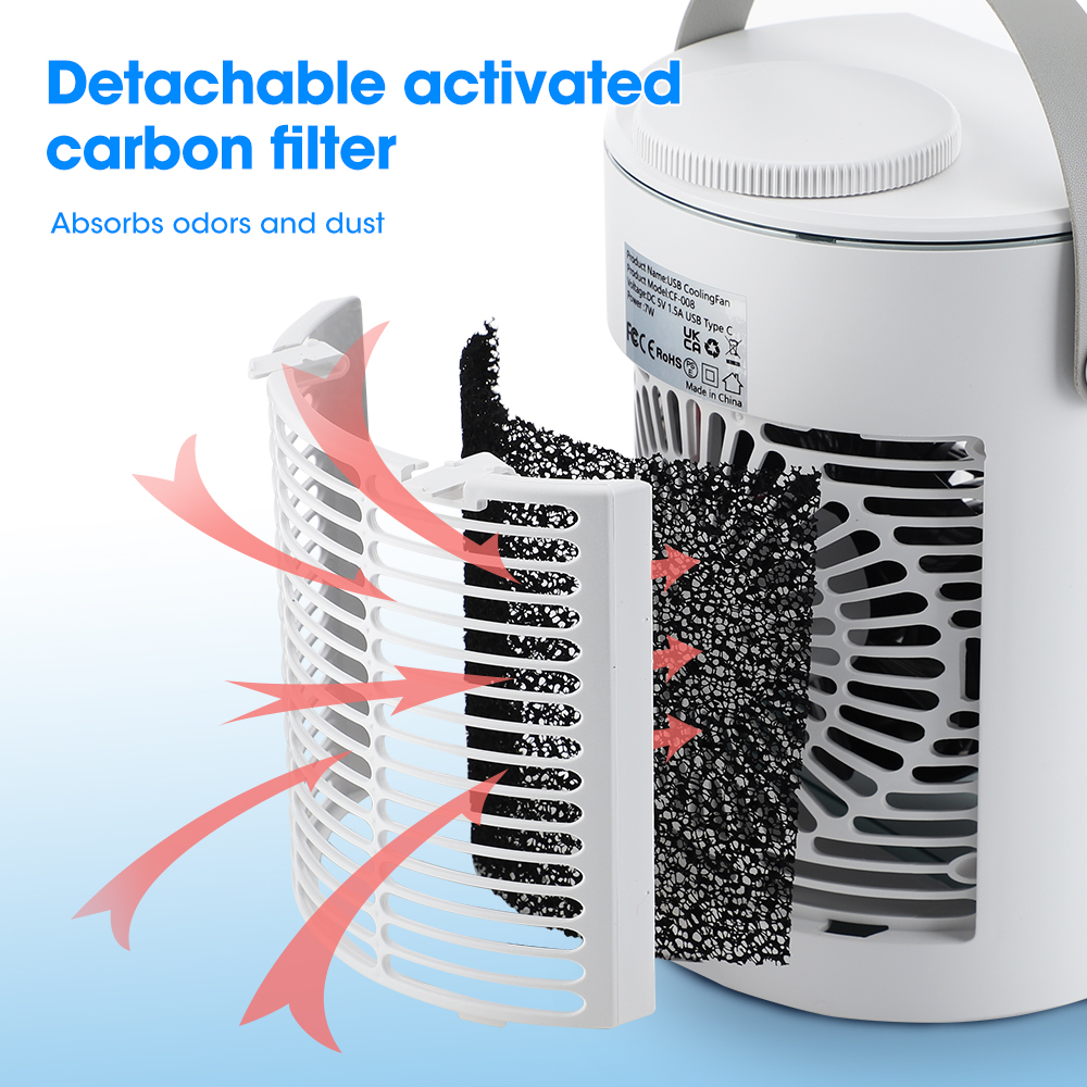 Tragbarer Mini-Tischventilator – USB-betriebener persönlicher Luftkühler