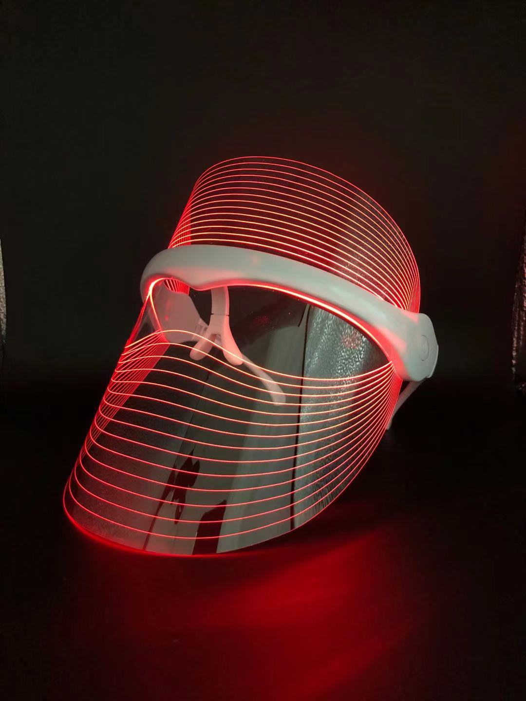 LED Light Therapy Face Transparent Mask - 7 Color Skin Rejuvenation