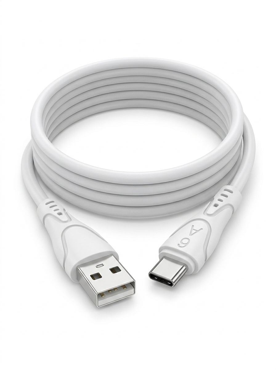 6A Liquid Silicone USB Cable, High-Speed Fast Charging Cord for Android and iOS Devices