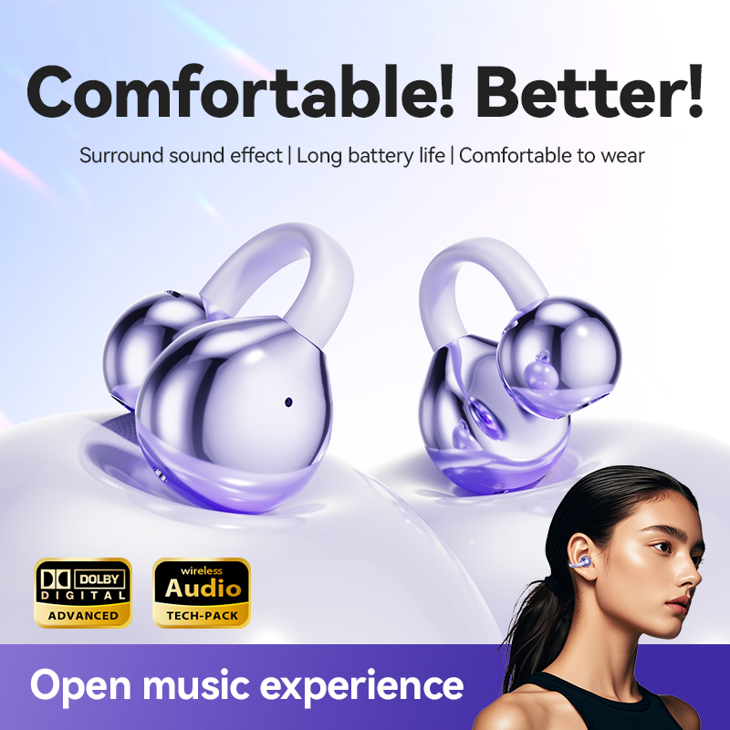 Open-Ear Wireless TWS Earbuds with AI HD Call & Bluetooth 5.4 Model#M91