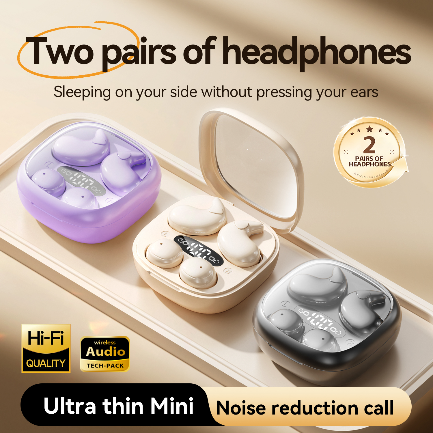 Mini Wireless Sleeping Earbuds - Ultra-Thin Noise Reduction Model#M126