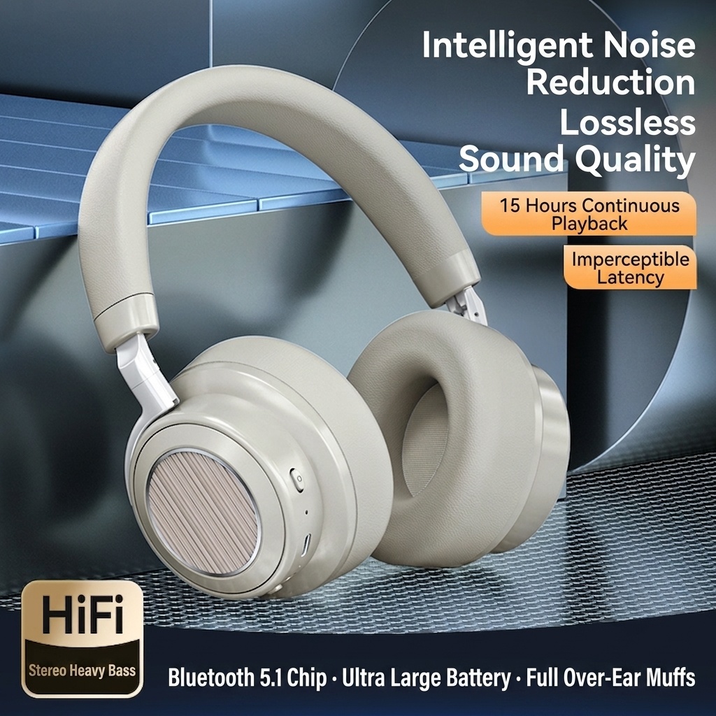 Wireless Noise-Cancelling Headphones - Bluetooth 6.0