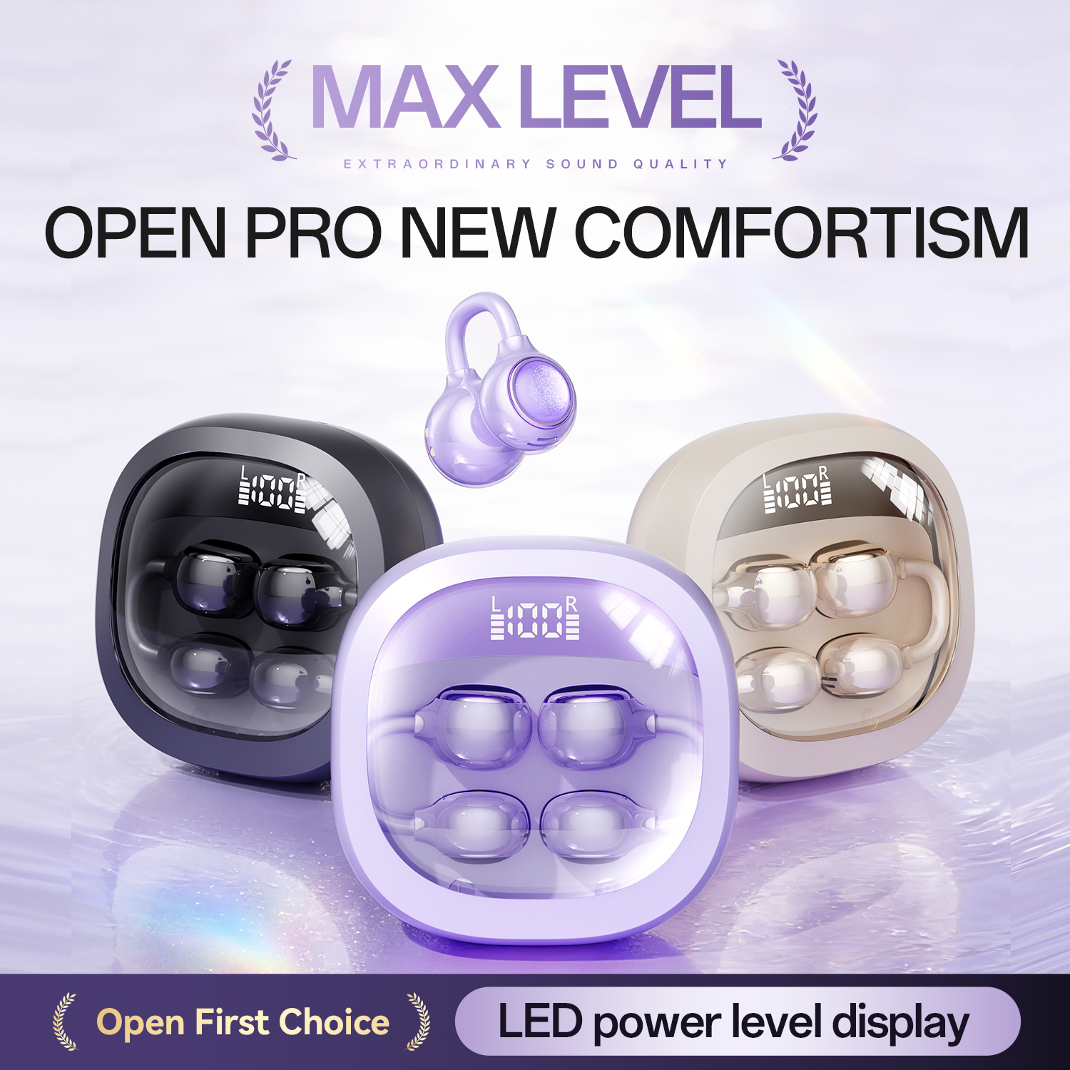 Open-Ear Wireless Earbuds with ENC Noise Reduction Model#M163