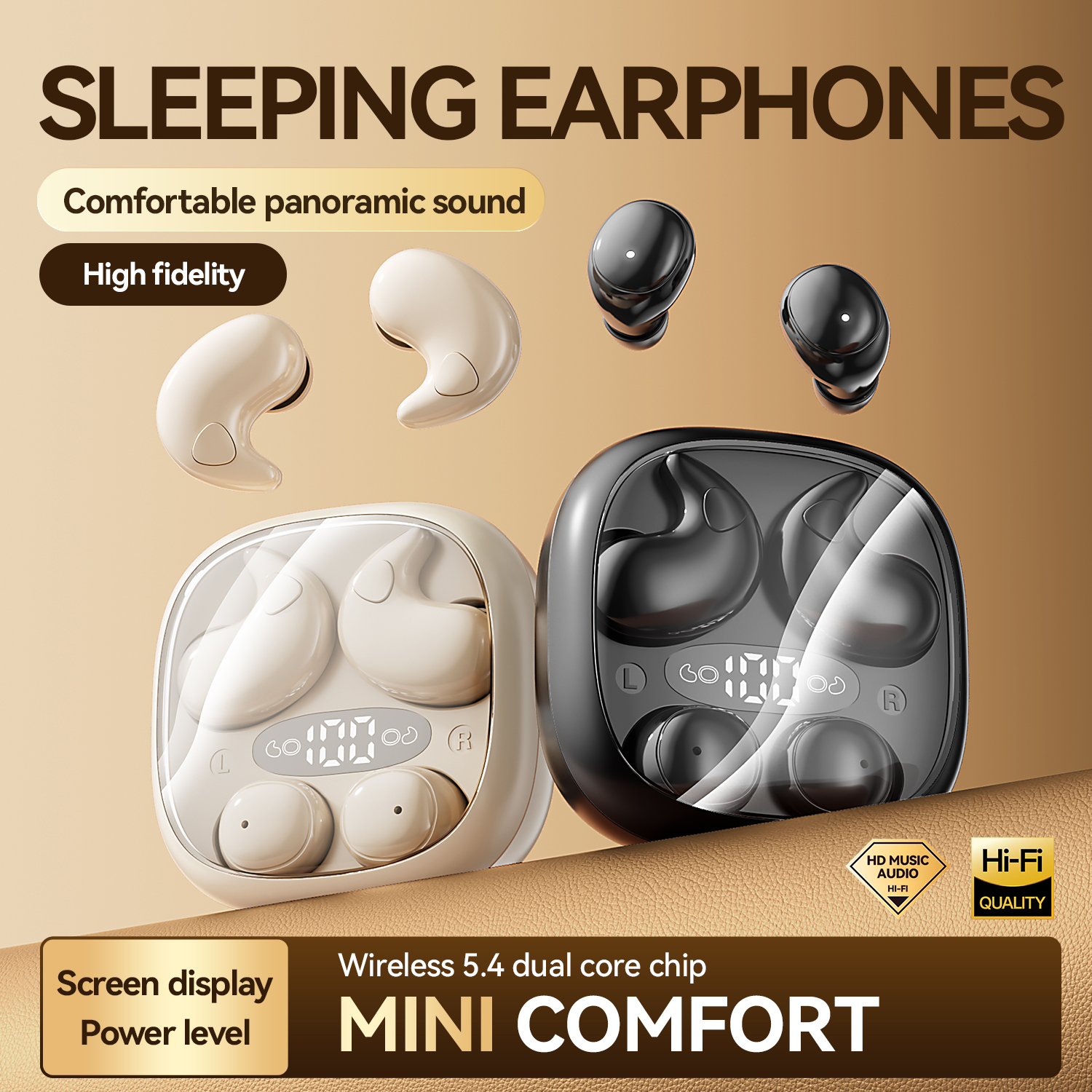 Mini Wireless Sleeping Earbuds - Ultra-Thin Noise Reduction Model#M126