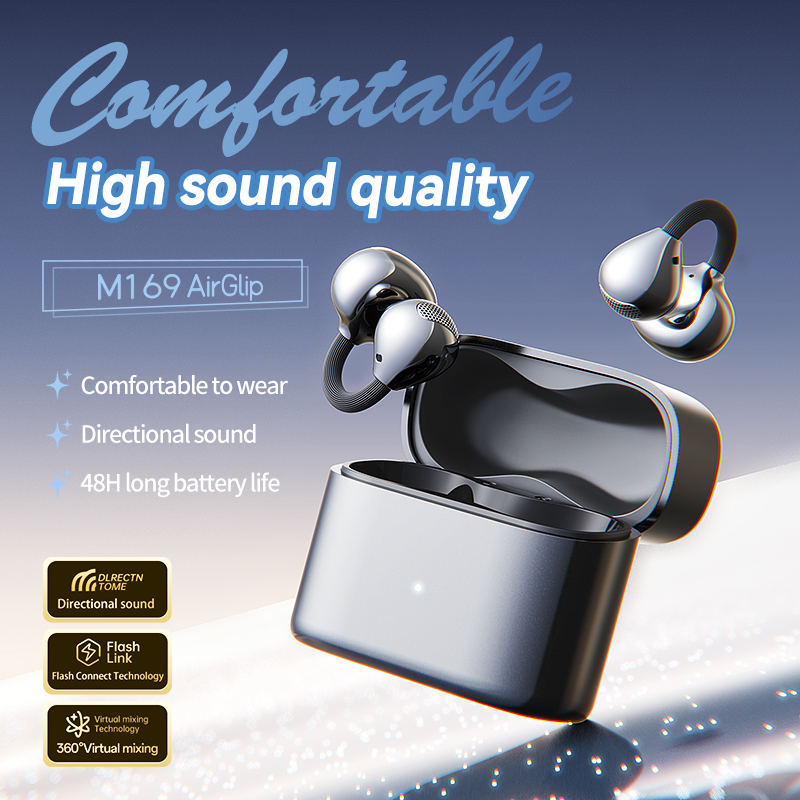 M173 AirGlip Wireless Open-Ear Earbuds - 42H Battery Life Model#M173