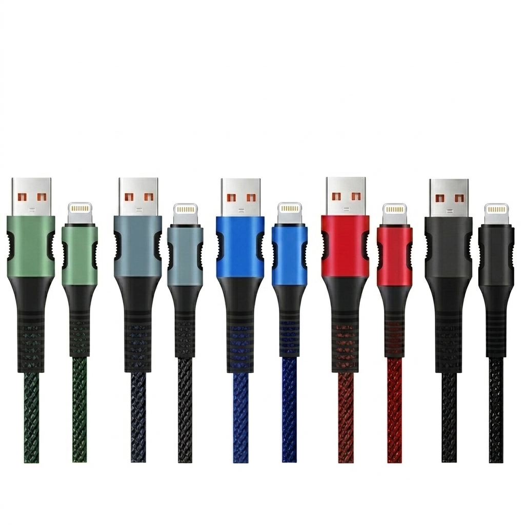 2.4A Multi Charging Cable, Nylon Braided Fast Charger Data Sync Cord for Multiple Devices
