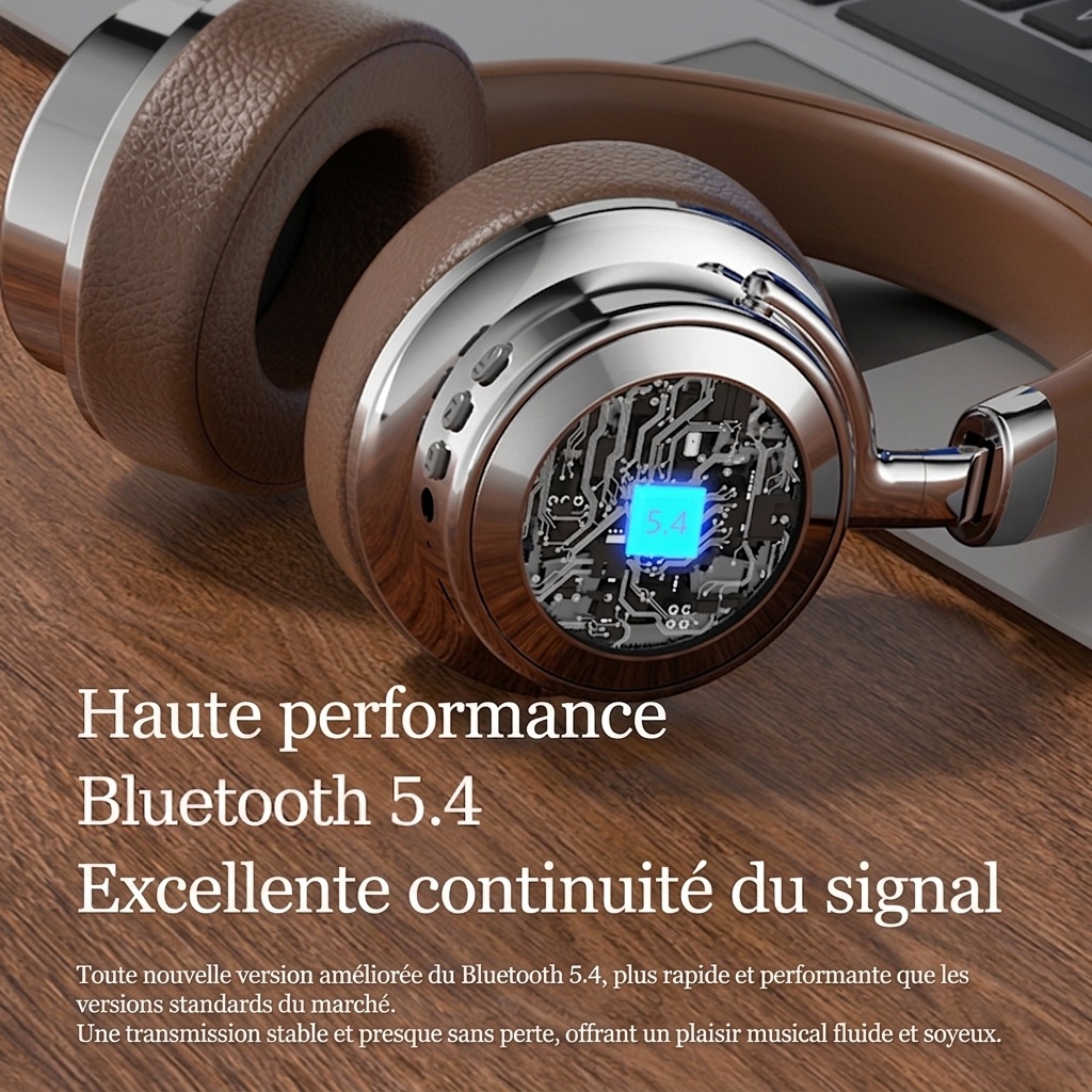 Casque sans fil CR-9 Bluetooth 6.0 avec audio haute résolution