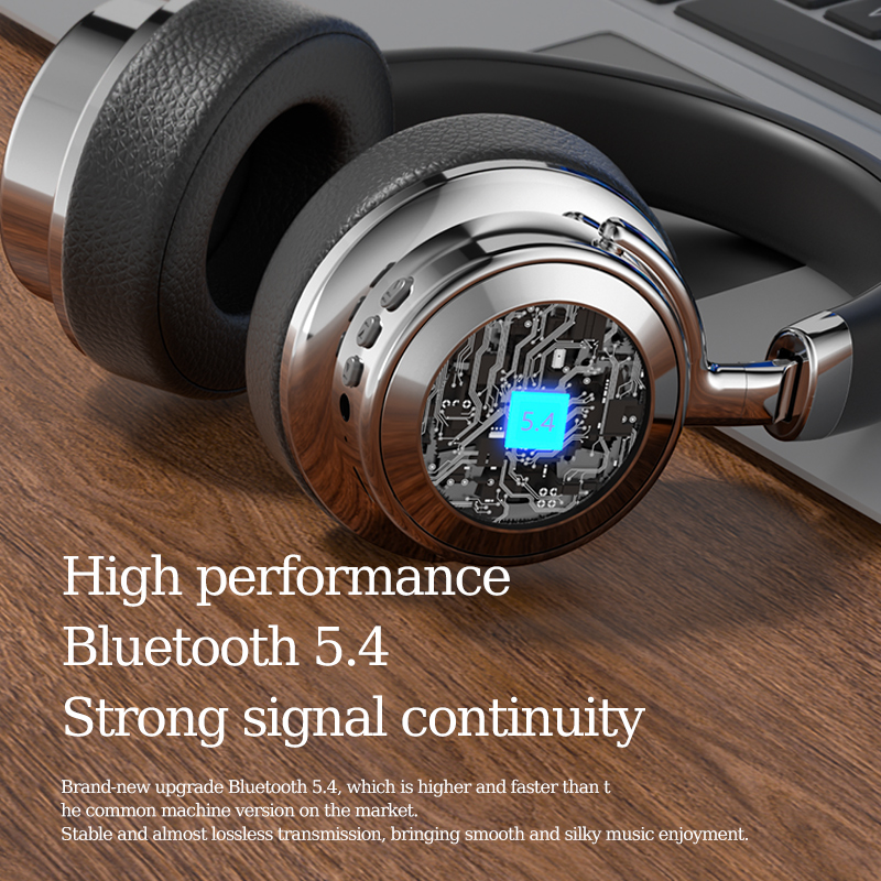 CR-9 Wireless Bluetooth 6.0 Headphones with Hi-Res Audio