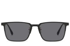 Gafas de sol rectangulares negras TR90 con clip #BS1913-0620