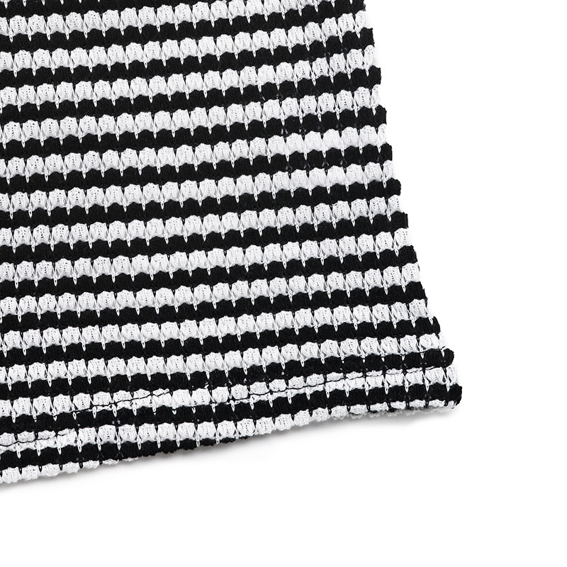 Chic Striped Flutter Sleeve Knit Top