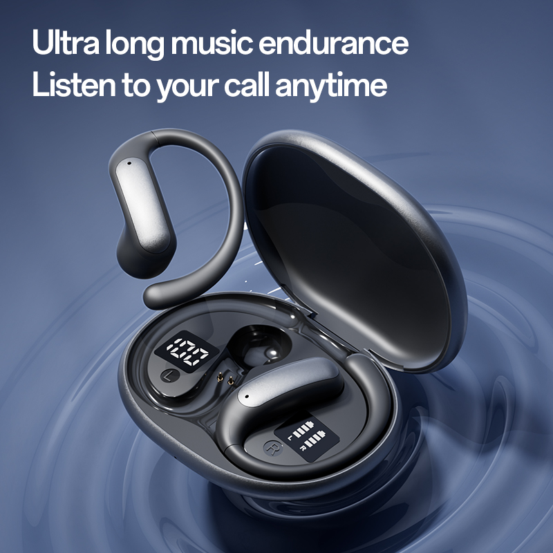 Open-Ear Wireless Bluetooth 5.4 Earbuds with LED Power Display Model#M134