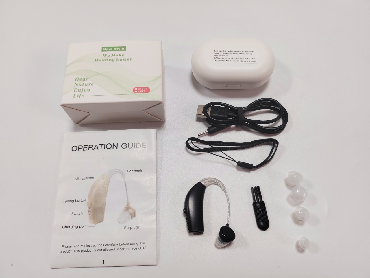 120dB-GM-311-Blue-Rechargeable-Hearing-Aids-45H-Battery-Noise-Cancelling #26240001
