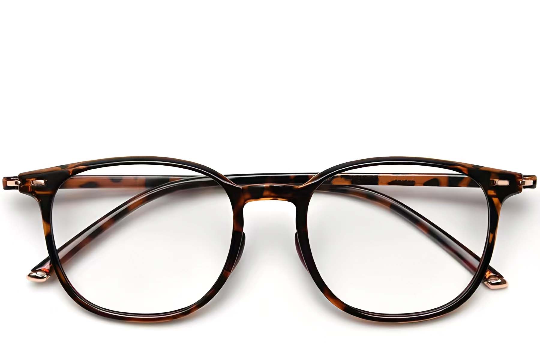 BS0423-0037_Tortoiseshell_Rectangular_TR90_Glasses_front