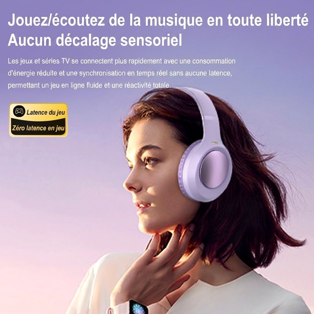 Casque sans fil Bluetooth 6.0 | Audio haute résolution et autonomie de 15 h