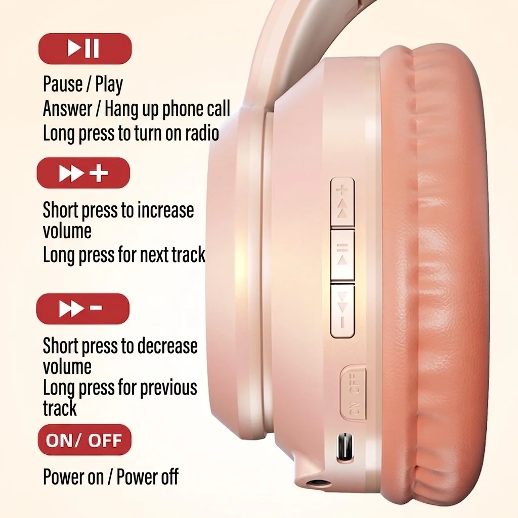 Casque Bluetooth sans fil supra-auriculaire pliable avec montre connectée intégrée - LK055