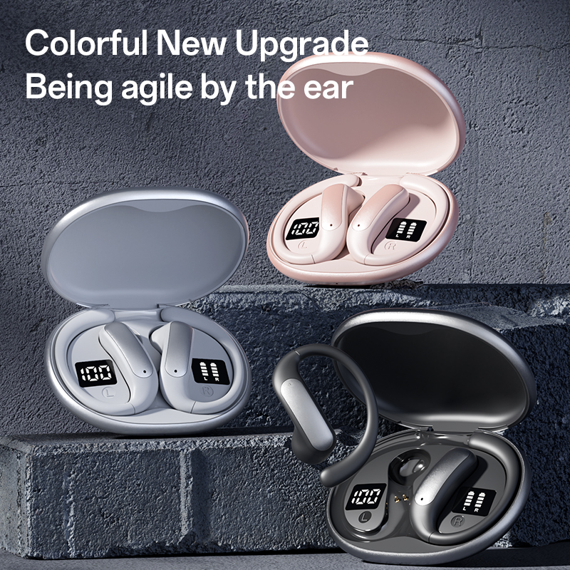 Open-Ear Wireless Bluetooth 5.4 Earbuds with LED Power Display Model#M134