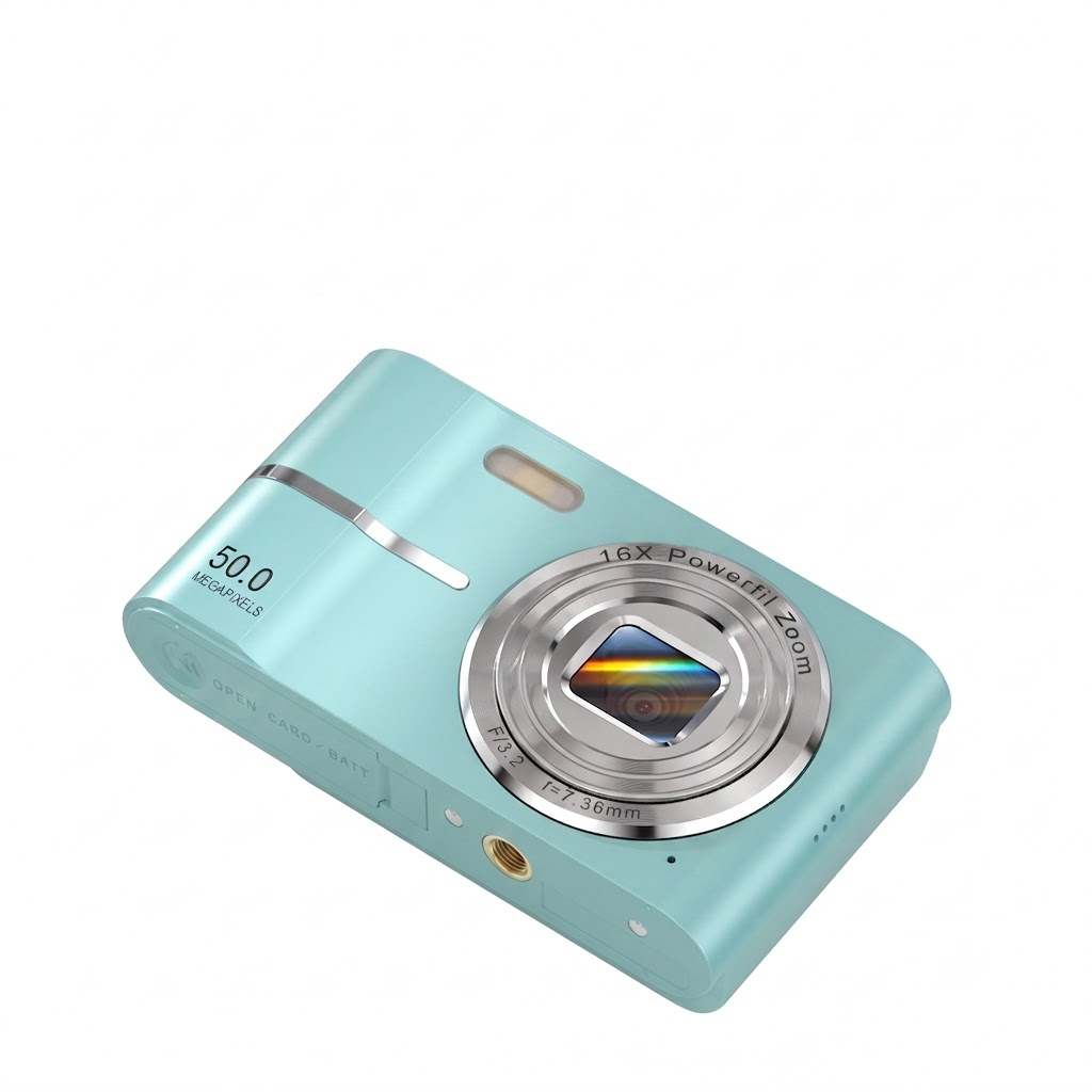 50MP 4K Digital Camera with 16X Digital Zoom, Autofocus, Compact Portable Design