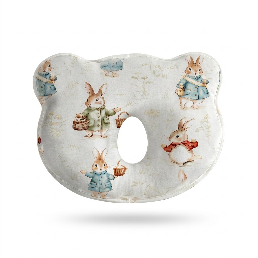 Cuscino modellante per la testa del neonato, cuscino lavabile in memory foam anti-appiattimento della testa (0-12 mesi)
