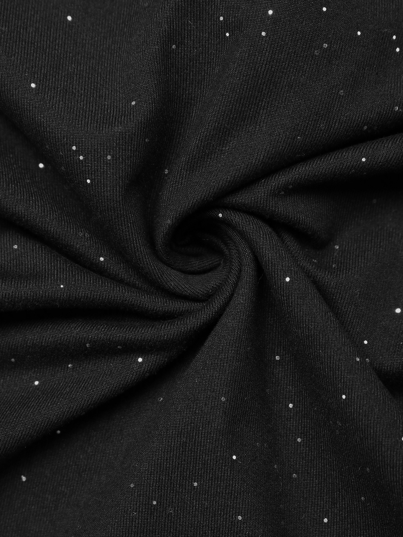 Black Sparkle Peplum Tube Top - Strapless Ruffle